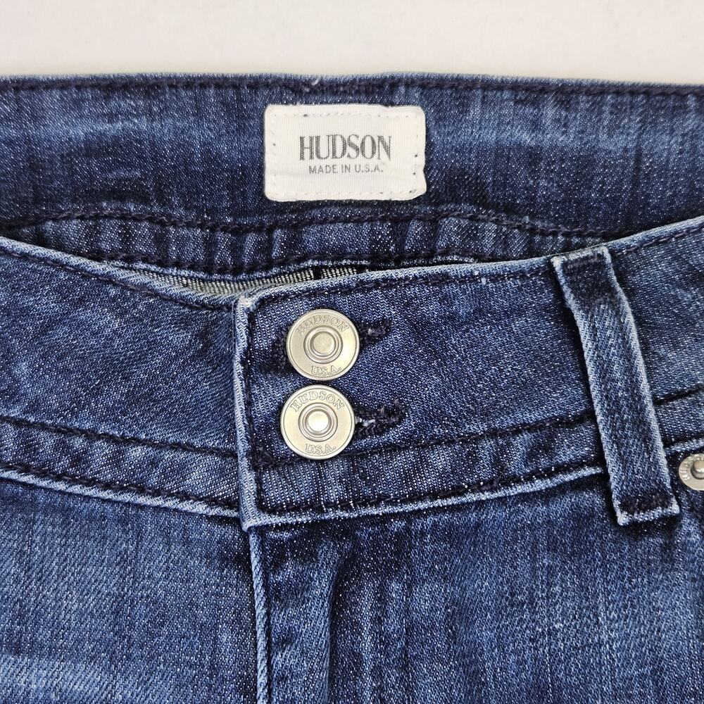 Hudson Jeans Womens 32 Beth Mid-Rise Baby Bootcut Flap Pocket Western Blue 32x30 - Picture 11 of 16